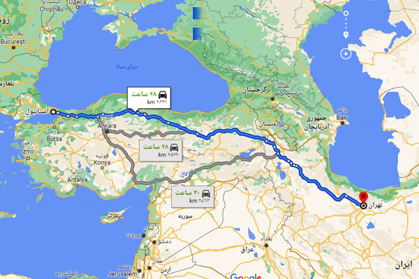 راهنمای سفر زمینی از ایران به ترکیه