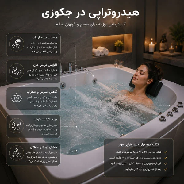 مزایای هیدروتراپی در جکوزی
