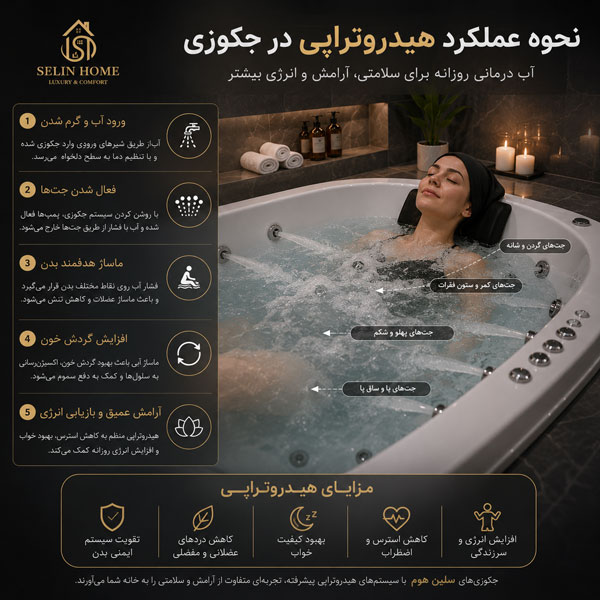 جکوزی | ماساژ مزایای هیدروتراپی در جکوزی